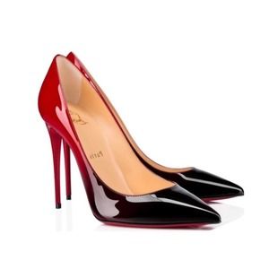 Christian Louboutin 554 Degradè 100 mm Patent Leather Decollete Heels EU 37.5